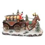 Fashion Kerstdorp Paard Met Koets 28x16x16cm