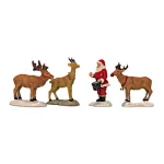 Discount Kerstdorp Rendieren Kerstman