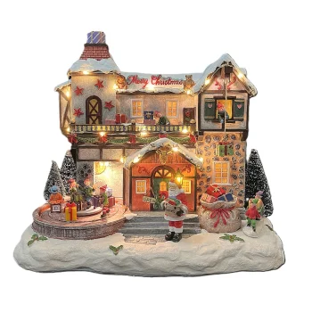 Clearance Kerstdorp Skigebied 30x17x25cm