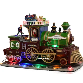 Clearance O'malley Kerstdorp Trein 32x20cm