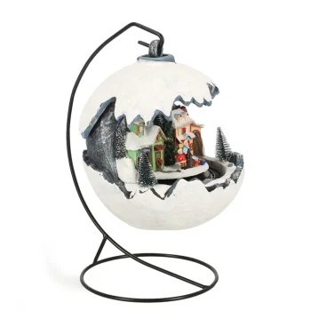 Best O'malley Kerstdorp Trein Sneeuwbal Op Voet