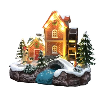 Discount Kerstdorp Watermolen 20x15x17cm