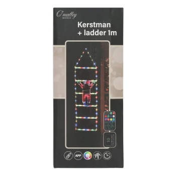 New O'malley Kerstman Op Ladder 116 RGB-LED