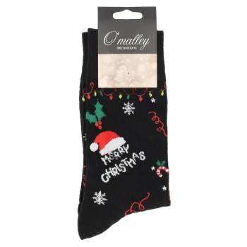 Outlet O'malley Kerstsok Merry Zwart 39-43