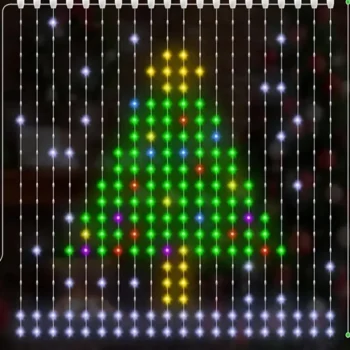 Fashion O'malley Kerstverlichting Gordijn 1.6x1.6 Meter
