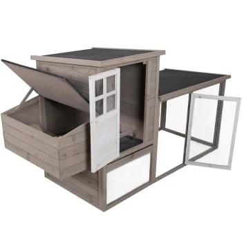 Hot Friendly Pet Kippenhok+R 165cm CH02 Taupe