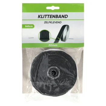 Discount Klittenband 30mmx5.6m Zwart