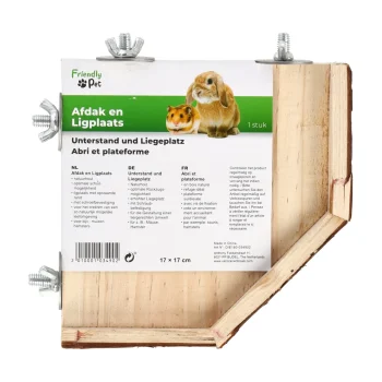 Hot Friendly Pet Knaagdier Hoek Plateau Hout 17cm