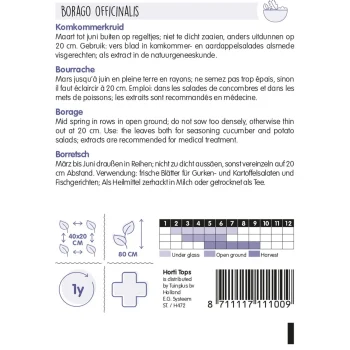 Discount Horti Tops Komkommerkruid Borage Zaad