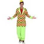 Clearance Van Cranenbroek Kostuum Clown Neon Groen S
