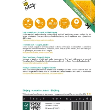 Fashion Buzzy Lage Zonnebloem Sungold Dubbelbloemig