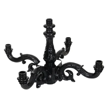 New Diamant Lamp Kroon Katwijk 5 Lamps Zwart