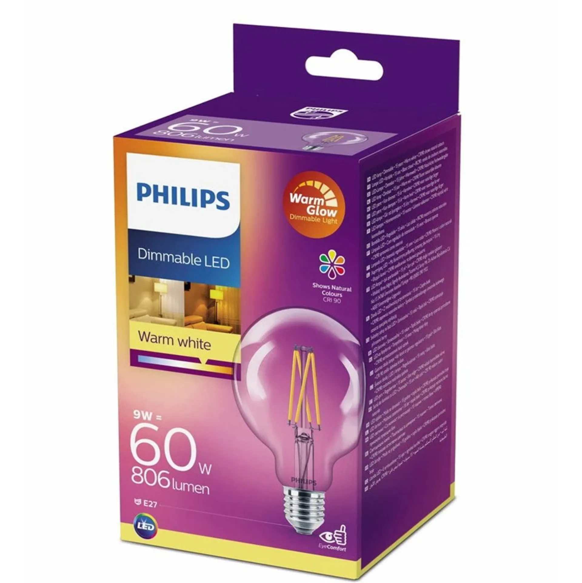 lamp-led-globe-dimbaar-60w-e27-gPKGBHYP-0.webp Outlet Philips Lamp LED Globe Dimbaar 60W E27