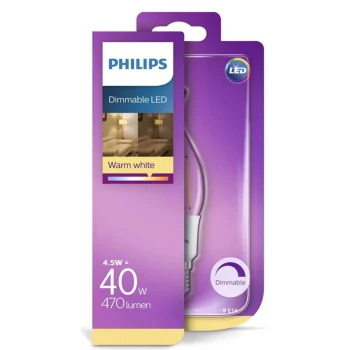 New Philips Lamp LED Kaars Deco Dimbaar 40W E14