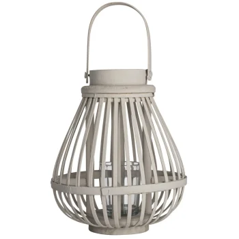 Outlet Gusta Lantaarn Bamboe 22 Cm Taupe