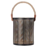 New O'malley Lantaarn Garlan Zwart Goud 15 X 20 Cm