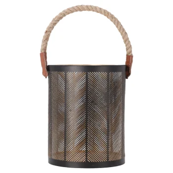 New O'malley Lantaarn Garlan Zwart Goud 15 X 20 Cm