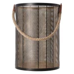 New O'malley Lantaarn Garlan Zwart Goud 25 X 35 Cm