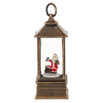 Outlet O'malley Lantaarn Kerstman Glitter 22 Cm