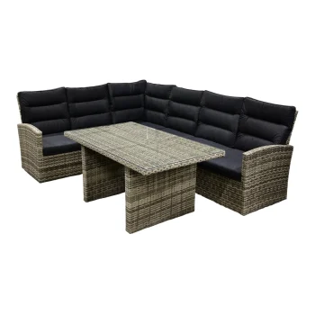 Sale Bois Le Duc Loungeset Antonio Lunar Grey Met Kussen