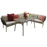 Outlet Bois Le Duc Loungeset Lariana Milky Grey Met Kussens