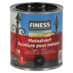 Online Finess Metaalverf Hoogglans Zwart 750ml