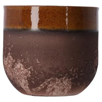 Online Mica Decorations Nora Bloempot 14 Cm Rond Groen, Donkergroen, Oker - ...