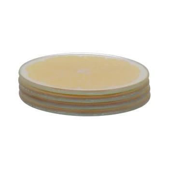Clearance Decoris Onderzetter Glas Citrus 9 Cm 4st.