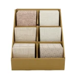 New Natural Collections Onderzetter Keram Wit Roze 10x10cm