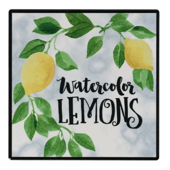 Discount Natural Collections Onderzetter Vierkant Met Citrusmotief 15 Cm 6 Assorti