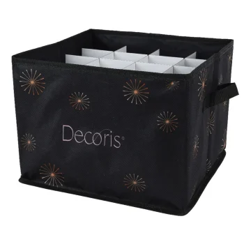 Discount Decoris Opbergdoos Kerstbal Polyester