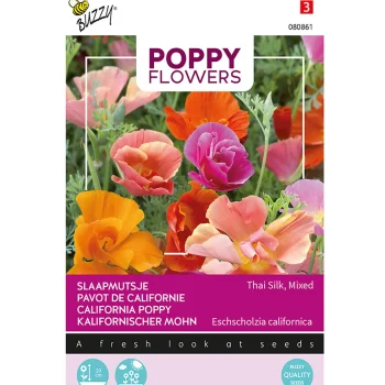 Sale Buzzy Papaver Thai Silk