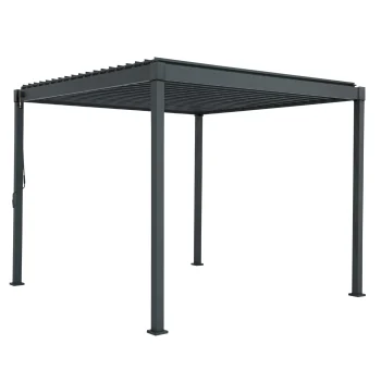 Online Mirador Pergola 80 Solid Antraciet 3x3M
