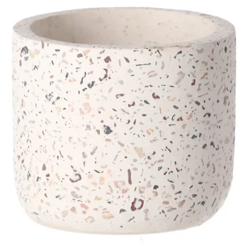 Clearance Natural Collections Pot Cement Wit 12 X 10 Cm