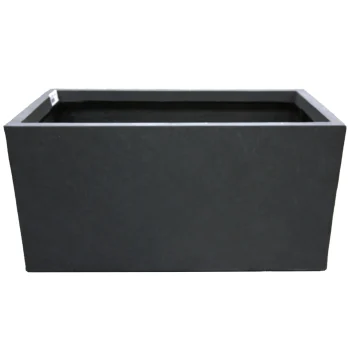 Discount Mega Collections Pot Clayfibre Bigular Antracite 60 Cm