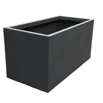 Discount Mega Collections Pot Clayfibre Bigular Antracite 60 Cm