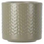 Clearance Mica Decorations Pot Era Rond Groen Relief 7 X 7 Cm