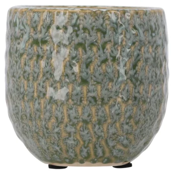 Fashion Natural Collections Pot Keramiek Groen 8 X 8 Cm