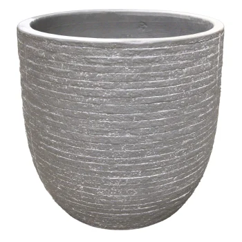 Fashion Mega Collections Pot Utah Egg Washed Grey 25 Cm
