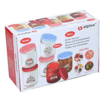 Hot Alpina Pot+schroefdop 6st Assorti