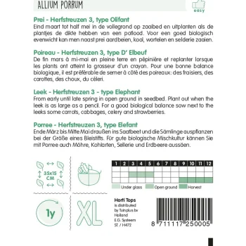 Sale Horti Tops Prei Herfstreuzen 3, Type Olifant, Zaad