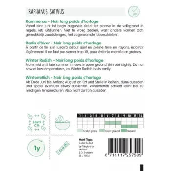 Outlet Horti Tops Rammenas Poids D'Horloge Lange Zwarte, Zaad