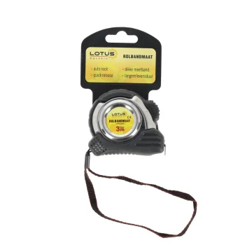New Lotus Rolbandmaat Auto-lock 3 M - 16 Mm RVS