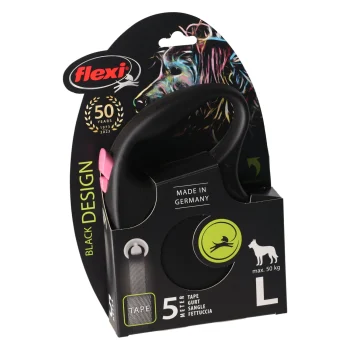 New Flexi Rollijn Black Dsgn Tape M 5M Roze