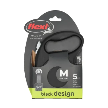 New Flexi Rollijn Black Dsgn Tape M 5M Zwart