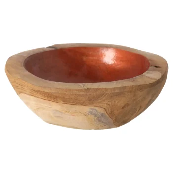 Best Natural Collections Schaal Teak 18 X 5 Cm Copper