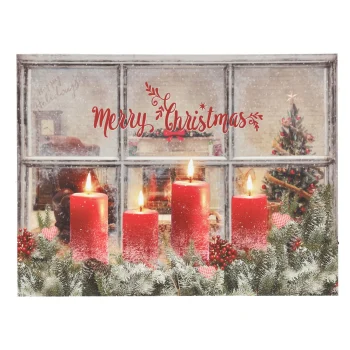 Outlet O'malley Schilderij Kaars LED 40 X 30 Cm