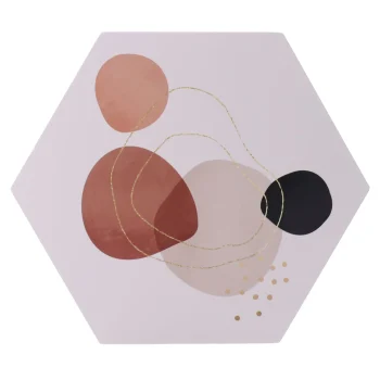 Fashion Schilderij Zeshoek Print D 24 X 28 Cm Assorti