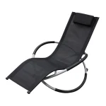 New Bois Le Duc Schommelstoel Masino Zilver/Zwart