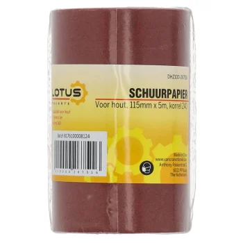 Clearance Lotus Schuurpapier Rol Hout 115 Mm X 5 M X K240